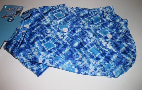 CUTE Blue Tie Dye Collared Summer Dog/Pet Shirt (Size XS) BRAND NEW W TAGS - Picture 4 of 4