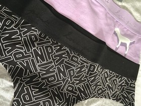 Victoria Secret PINK 5 Pack Panty Lot Women's L XL XXL NEW Bikini Hipster Cotton