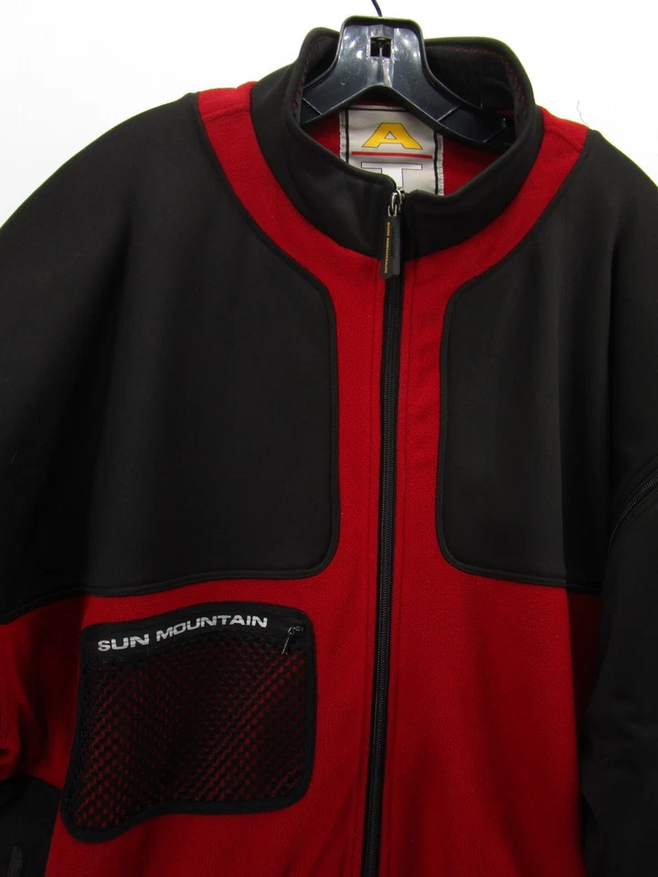 Chaqueta Sun Mountain Hombres XL Negro Rojo Golf Polar Convertible Chaleco Aire Libre Senderismo Foto 2 de 4