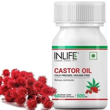 Castor Oil 500mg | 60 Softgels | Traditional Herb | Vegetarian Supplement