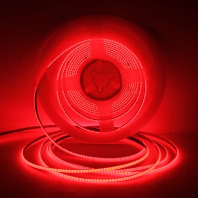 COB LED Strip Light Width 5mm 3mm Tape Lights Home DIY Lighting Warm White Red - Image 1 of 4