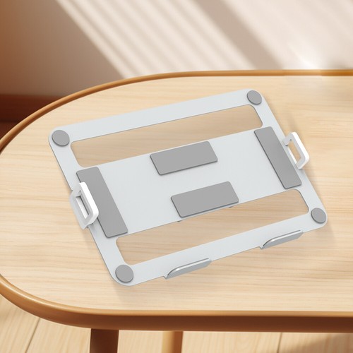 Dual Monitor Stand Laptop Tray Desk Mount Laptop Tray for Home Office (Silver) - Afbeelding 8 van 10