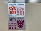 Transform G1 Autobots Decepticons Stickers Symbol Logo free shipping