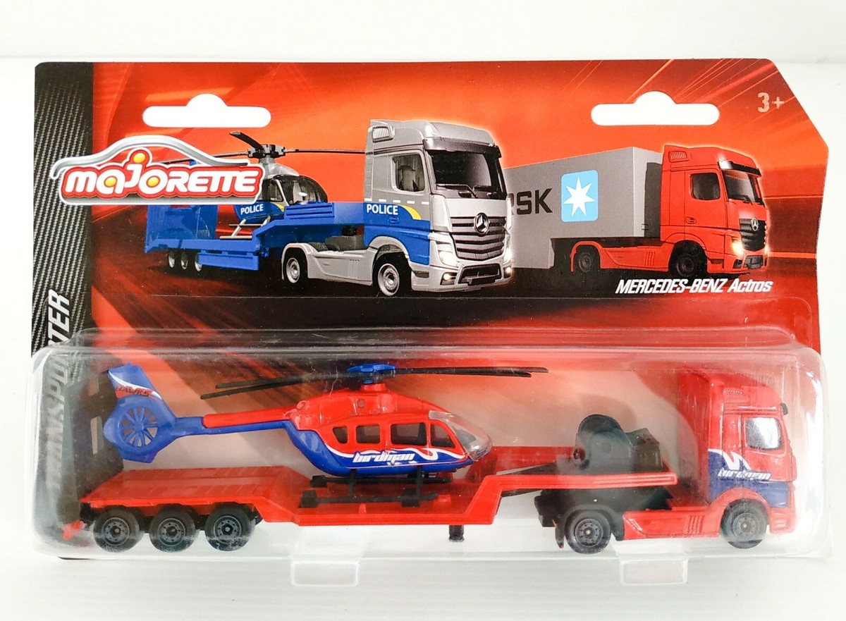 Majorette Transporter Birdman Set Mercedes Benz Actros 1/87 with
