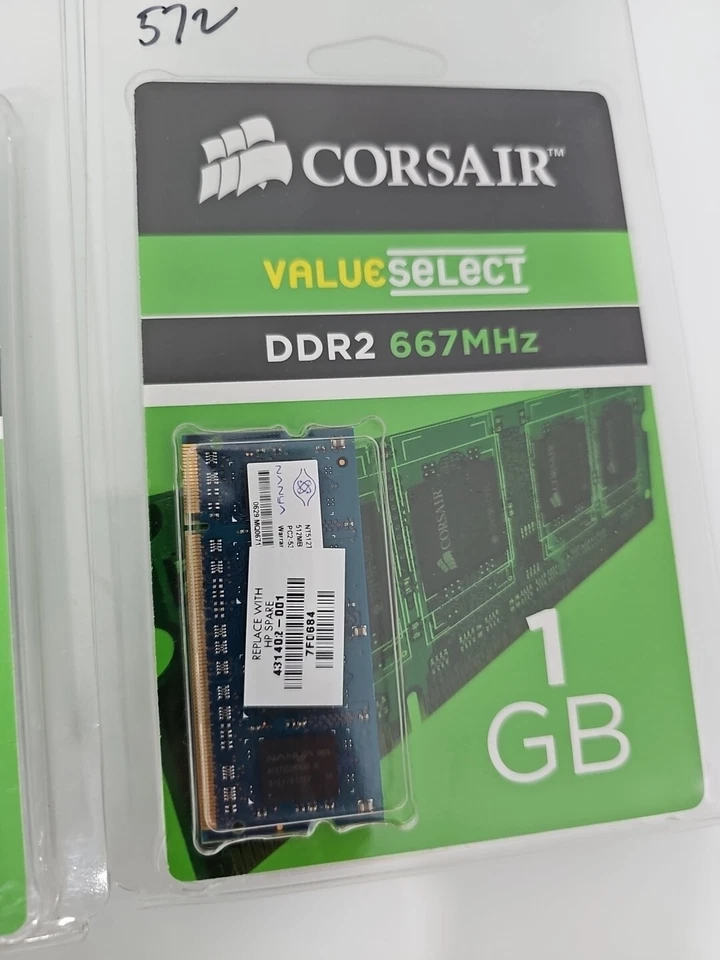 2 Corsair 1GB DDR2-RAM 667 MHz Notebook Memory 512MB 2Rx16 PC2-5300S-555-12-A3 - Image 3 of 4