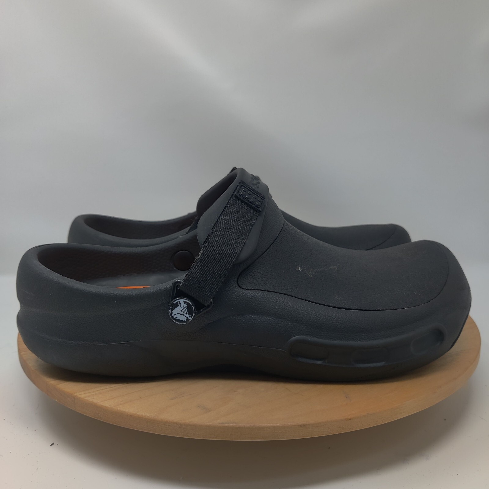 Black- Leather- Casual Clog Shoes 
