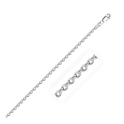 30'' Zoll Kabel Anker Gliederkette 2,3 mm Halskette in massiv 925 Sterlingsilber