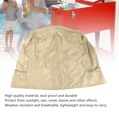 New (Beige)86x48x79cm Party Cooler Cart Cover Outdoor Cold Drink Cart Protective - Picture 10 of 13
