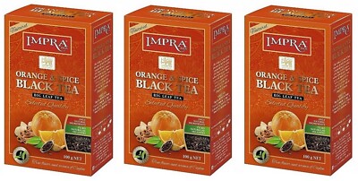 3 x IMPRA Orange & Spice Black Tea Leaf 3 x 100g / 10.6oz