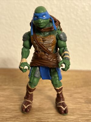 TMNT LEONARDO￼ 5  ACTION FIGURE  (2014)PLAYMATES PLASTIC TOY