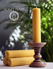 SALE 4 x 100% PURE BEESWAX PILLAR candles ~ 20cm x 5cm ~ 600 grams!!!