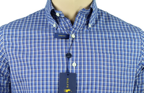 NEW MENS RALPH LAUREN CHECKED STRETCH POPLIN BUTTON FRONT SHIRT S $145 - Picture 2 of 3