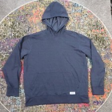 Eddie Bauer Hoodie Men's Large Gray Midweight Fleece Pullover