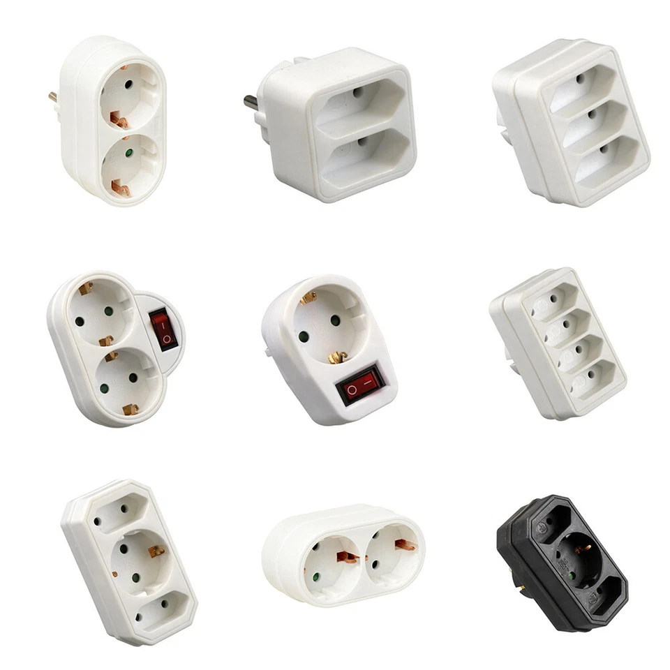 VB Steckdose Schuko Steckdosenleiste Mehrfachsteckdose Euro Steckdosenverteiler