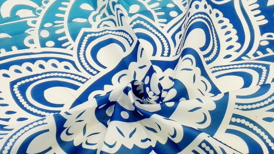 Tapiz redondo mandala bohemio playa hippie tiro yoga esterilla toalla indio roundie Foto 3 de 4