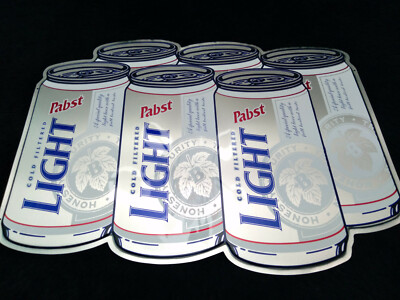 VINTAGE PABST LIGHT BEER SIX PACK METAL TIN SIGN BEER ADVERTISING