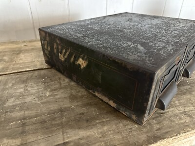 1900s Shaw Walker Drawer Metal Card Catalog Cabinet Industrial