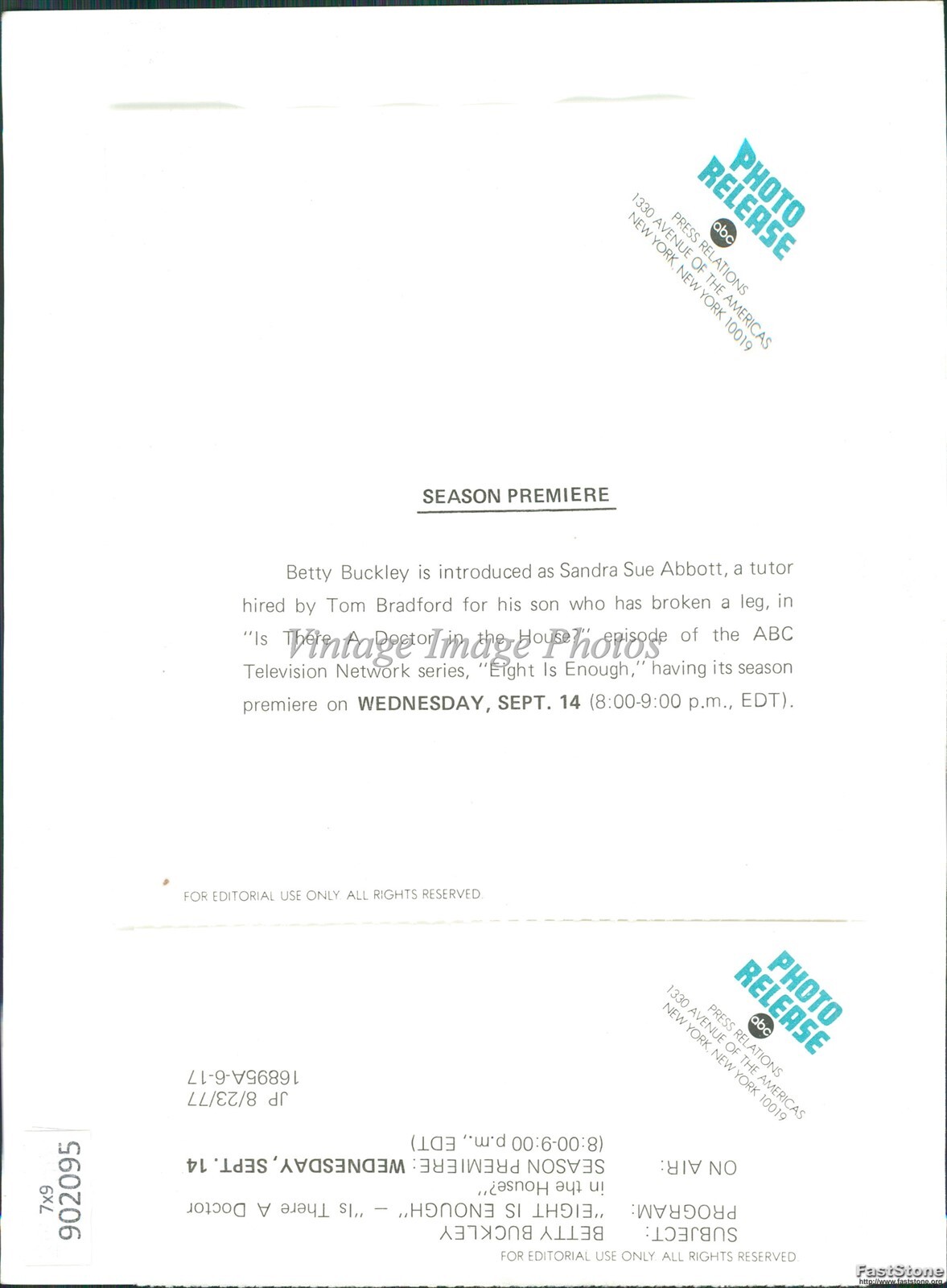 1977 Betty Buckley Stars In Is There A Doctor In The House? Television