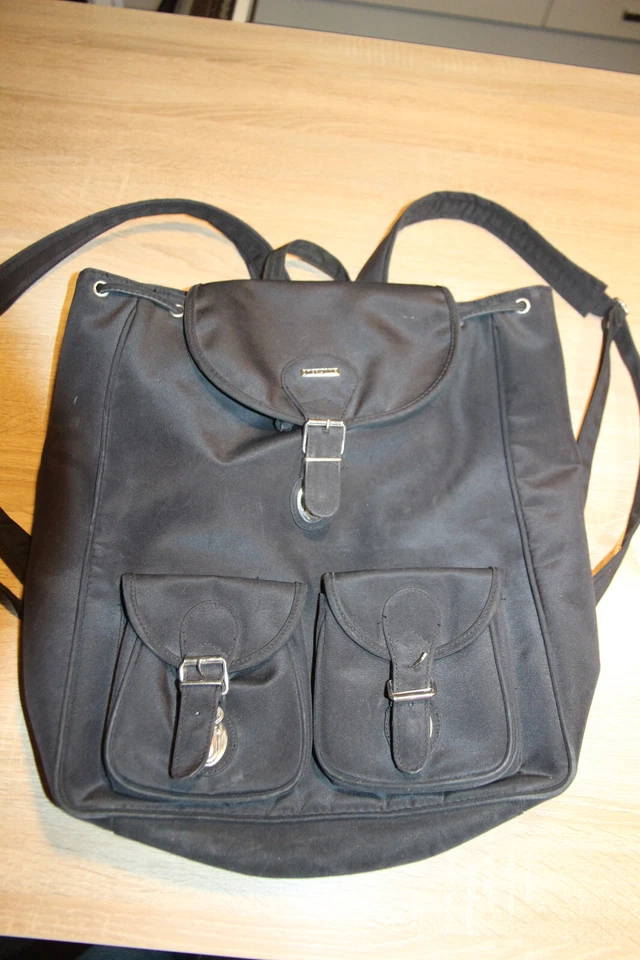 Stefano Damen Rucksack Nylon schwarz - gebraucht - Bild 3 von 4