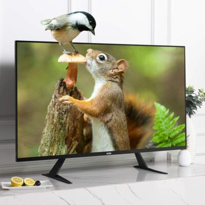 Modern Tabletop TV Stand Flat Screen Base Replacement for 17'' 32'' 40'' 42'' 50'' 55
