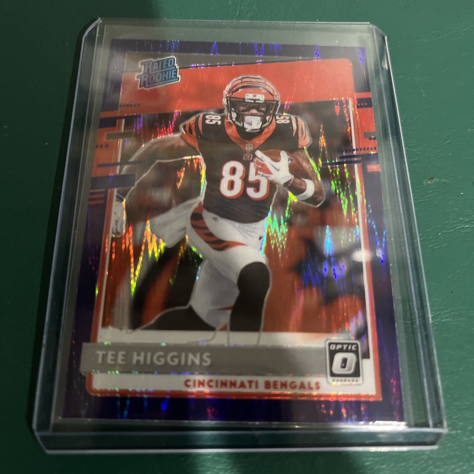 TEE HIGGINS 2020 DONRUSS OPTIC #160 RATED ROOKIE PURPLE SHOCK PRIZM RC HOT!!!!