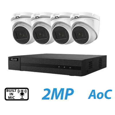2 MP CCTV SYSTEM KIT HIKVISION HILOOK KAMERA AUDIOAUFNAHME FULL HD OUTDOOR UK