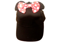 Walt Disney World Minnie Mouse Baseball Hat Cap w/ Ears Bow YOUTH-Mesh back