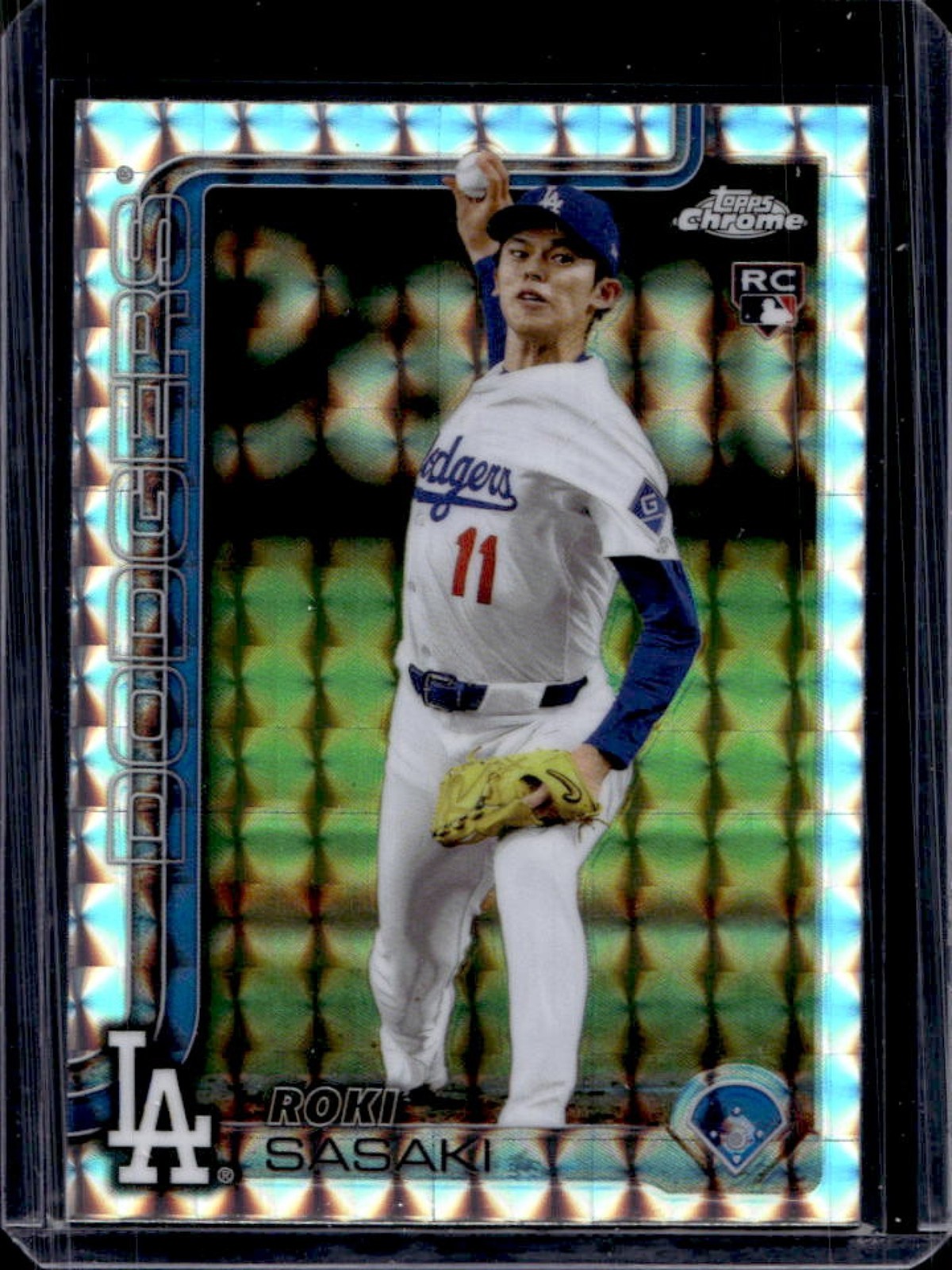 2025 Topps Chrome Roki Sasaki RC Geometric Refractor Rookie #217 Dodgers
