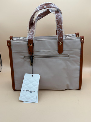 Lovevook Classic & Stylish Tan And Brown 11'' Tote Bag - New With Tags
