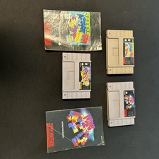 Super Nintendo Game Lot Tetris And Dr. Mario Tetris 2 Tetris Attack Un-Tested