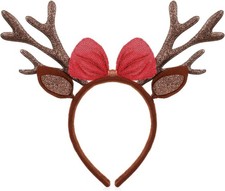 Brown Deer Antlers Headband, Ears Christmas Headbands for Women,...
