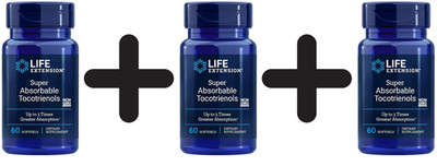 3 x Life Extension Super Absorbable Tocotrienols - 60 softgels (471,94 EUR/kg)