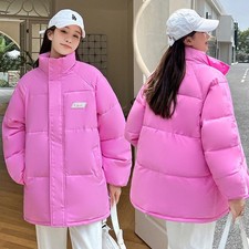 Women's Short Puffer Jacket Warm Cropped Winter Coat Padded Jacket