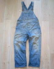 Big Smith Denim Overalls Vintage 60s 70s Classic Rockabilly Size Medium USA Made