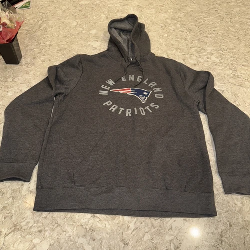 VETEMENTS Felpa con cappuccio New England Patriots Football uomo grande grigia abbigliamento squadra NFL