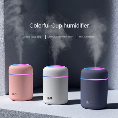 300ML Portable USB Mini Humidifier Car Air Purifier Oil Aroma Diffuser Cool Mist