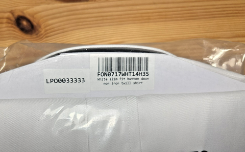 NWT/Sealed - Charles Tyrwhitt London WHITE Slim fit Button Down Non Iron 14.5/3 - Picture 3 of 4