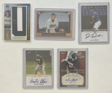 LOT OF (5) DIFFERENT BASEBALL AUTOGRAPHS, PATCH, SERIAL NUMBER++, 080725