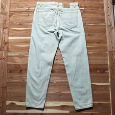 Vintage 90s Levis 550 Jeans Relaxed Fit Tan Made in USA Distressed Mens 38x32