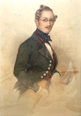 Aquarell Bayerischer Hofmaler Eduard De Ron