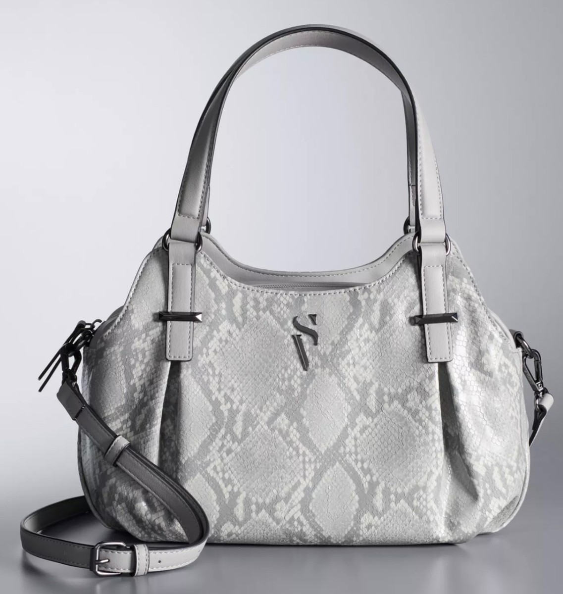 Simply Vera Wang Satchel Crossbody Bag Handbag Purse - Bleached
