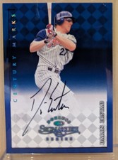 1998 Donruss Signature CENTURY MARKS Darin Erstad RARE ON CARD AUTOGRAPH /100