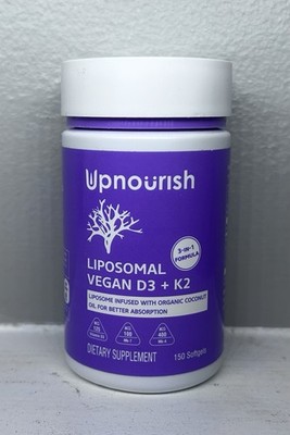 Liposomal Vegan Vitamin D3 5000 IU K2 MK7 & MK4 500 mcg Softgels, 5 month supply