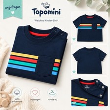 Baby T-Shirt Gr. 80 ungetragen dunkelblau mit...