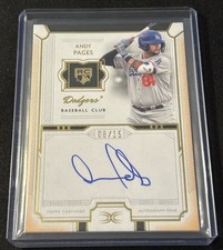 2024 Topps Definitive Collection Andy Pages Rookie Auto #d 08/15 RC No. DRA-AP