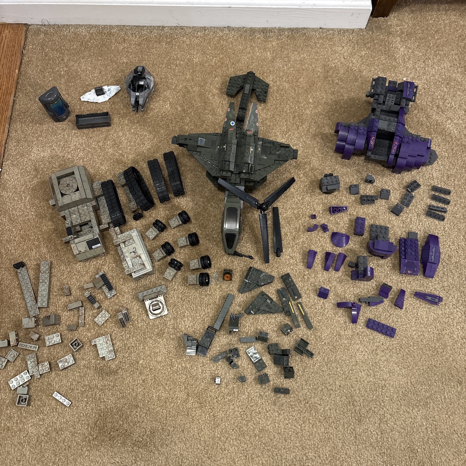Halo Mega Bloks Parts Vehicles UNSC Falcon & Scorpion Covenant Wrath INCOMPLETE
