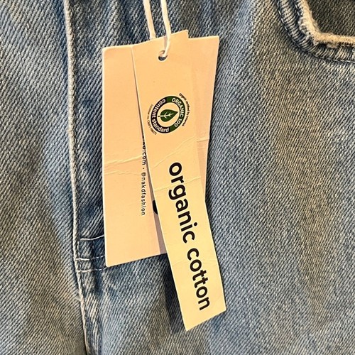 NA-KD Mid Waist Loose Straight Light Blue Wash Jeans - Picture 3 of 9
