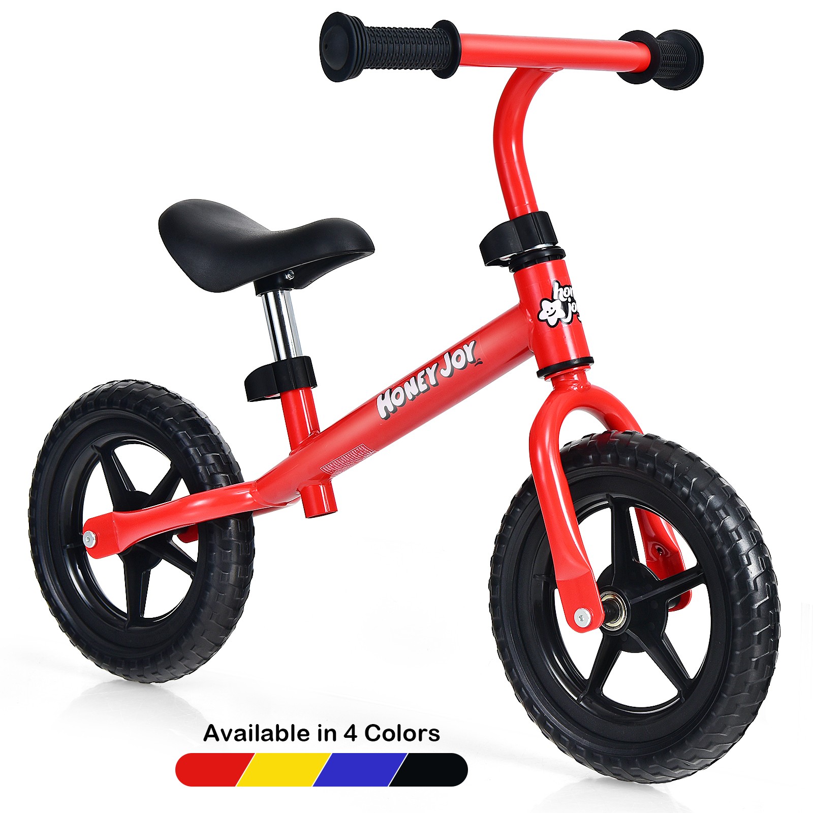 Balance Bike W/ Adjustable Handlebar & Seat Red