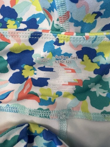 Members Marks Girls Compression Shorts Size Large 10/12 With Pockets EUC P3 - Picture 6 of 9