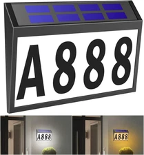 Solar House Numbers Light, T-SUNUS Lighted House Numbers Sign Plaque Address Num